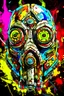 Placeholder: an high definition portrait of the mask of krieg the psycho from the videogame borderlands