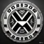 Placeholder: logo with the letter R end N, black and white