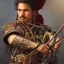 Placeholder: portrait,"Insanely detailed photograph of a mariachi warrior holding crossbow", charo detailed, sequenced Sombrero, detailed D20 flair, digital painting, artstation, concept art, smooth, sharp focus, illustration, art by artgerm and greg rutkowski and alphonse mucha, 8 k