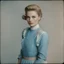 Placeholder: Actress Grace kelly, blue, autochrome, plastic puffy overalls