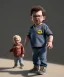 Placeholder: Kenny Hofstadter toddler, full body, dramatic lighting, angry, hyper realistic