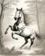 Placeholder: A centaur majestically galloping through the dense forest in the style of gustav dore, fantastical landscape, soft strokes , mythology portrait, classic painting