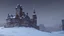 Placeholder: large castle in the snowy mountains