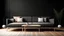Placeholder: modern living room with sofa. scandinavian interior design furniture. 3d illustration