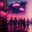 Placeholder: Ultra Realistic photo, medium shot view, drunken women, carnival scene, sexy steampunk. Pink hair, confeti, Sunglasses, smoking, happy, hot, red fog. highly detailed, concept art, unreal engine 5, ray tracing, RTX, lumen lighting, ultra detail, volumetric lighting, 3d, finely drawn, high definition, high resolution.