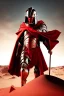 Placeholder: Planet Mars portrayed as a menacing man wearing Roman-like armour, a red cape, and a spartan helmet that covers his face entirely