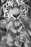 Placeholder: Rainforest, tall hybrid of human and tiger walking, frontal, model style, hyper realistic, accurate, delicate, extremely detailed, Graphic novel style, wide-angle, front view, open aperture, superfine pencil