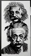 Placeholder: Albert Einstein, detailed and intricate calligraphy ink painting of a "cyborg Mad Scientist" holding beakers, outer space Background cosmic fractals, dystopian, concept art, unreal engine 5, god rays, ray tracing, RTX, lumen lighting, ultra detail, volumetric lighting, 3d, finely drawn, high definition, high resolution. award-winning: professional portrait: atmospheric: commanding: fantastical: clarity: 16k: ultra quality: striking: brilliance: stunning colors: amazing depth: masterfully crafted