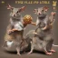 Placeholder: 7 degus doing kung fu