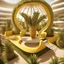 Placeholder: A tourist resort in the shape of a pineapple, interior design, sectiA tourist resort in the shape of a pineapple, interior design, facadeon