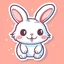 Placeholder: cute rabbit sticker template