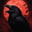 Placeholder: "Generate a high-resolution image of a very macabre crow. The scene should be set in dim, shadowy lighting, giving the atmosphere a dark and eerie feeling. The crow should have sinister, menacing features, with ragged feathers, sharp talons, and piercing eyes that glow faintly. Ensure that the background is ominous, perhaps with hints of fog or a moonlit graveyard, adding to the overall spooky ambiance. The entire image should convey a sense of dread and mystery." resolution 60k