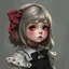 Placeholder: a little girl, 9 years old, goth aesthetic, digital art, stylised