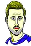 Placeholder: Harry Kane English football player cartoon 2d