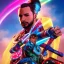 Placeholder: ringleader portrait, front, handsome, Arthur Kulkov headshot, circus, male, Russian, lisa Frank fantasy, detailed matte painting, Yoji Shinkawa Metal Gear artwork, 8k resolution, Golden hour, beeple, neon pastel color palette, interesting detailed storybook fantasy