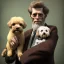 Placeholder: Portrait of an aristocratic old man holding a toy poodle in his arms, he looks like Willem dafoe, 8k, HD, cinematography, photorealistic, Cinematic, Color Grading, Ultra-Wide Angle, Depth of Field, hyper-detailed, beautifully color-coded, insane details, intricate details, beautifully color graded, Cinematic, Color Grading, Editorial Photography, Depth of Field, DOF, Tilt Blur, White Balance, 32k, Super-Resolution, Megapixel, ProPhoto RGB, VR, Halfrear Lighting, Backlight, Na