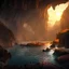 Placeholder: caves, water, sunset detailed matte painting, deep color, fantastical, intricate detail, splash screen, complementary colors, fantasy concept art, 8k resolution trending on Artstation Unreal Engine 5, no-signature, no-watermark