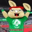 Placeholder: donkey mascotte Napoli soccer as Boston celtic mascotte