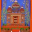 Placeholder: spiritual conscious Indian architecture in Tibetian painting style