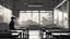 Placeholder: monochromatic japanese classroom with a shadowy figure looking out the window holding a transparent key emanating glow that colors the surroundings, anime