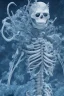 Placeholder: 8k animation image of an attractive skeleton boy, dressed in trendy hoody, in the style of tim burton