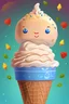 Placeholder: one cute character who is an ice cream cone