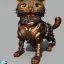 Placeholder: character render of mechanical tabby cat, intricate, ultra-fine detailed, steampunk, ornate, 8k, ultraHD, high-quality, 3d, realistic, trending on artstation, midjourney style, elaborate, Flickr