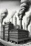 Placeholder: bulding, drawing, gray , pollution