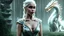 Placeholder: whole body image of beautiful Daenerys Targaryen in a mystical enchanted forest standing next to a dragon, HD 8K, sharp detail, hyperrealistic photo accurate face and features, cinematic lighting