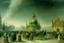 Placeholder: An olive green carnival covered in mold painted by Ivan Aivazovsky
