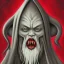 Placeholder: Vampire with yellow eyes with Cthulhu tentacle beard grey skin and vampire fangs and vampire bat nose as a Russian Orthodox