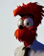 Placeholder: hybrid character, Elmo muppet head, man body, human arms and hands, Shirt and tie, concept art, smooth, unreal engine 5, god lights, ray tracing, RTX, lumen lighting, ultra detail, volumetric lighting, 3d, finely drawn, high definition, 4k.