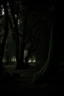 Placeholder: Night, trees, rocks, creepy, gothic horror films influence, photography