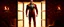 Placeholder: Hyper Realistic Photographic-Silhouette View of a handsome muscular Fire-Superhero wearing long-fancy-Maroon-tuxedo with-golden-flame-patterns on it & wearing fancy-red-sunglasses with flame-embers-around-him & standing on a vintage-crafted-balcony & maroon-open-fancy-windows & fancy-damask-wallpapers on walls at dark night showing dramatic & cinematic ambiance.