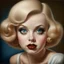 Placeholder: Lottle Jean harlow in the style of Margaret Keane