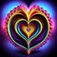 Placeholder: beautiful mockap graphic sifi ,colorful ,artistic, math,nice 3d fractal recursive art with love heart symbole