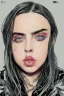 Placeholder: Billie Eilish, in stockings