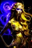 Placeholder: VERY BEAUTIFUL WOMAN FROM THE PLANET VENUS, WITH STRANGE CLOTHES ON HER BODY, LONG GOLDEN HAIR WITH A PURPLE AURA ON HER BODY