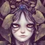 Placeholder: karlan, rusty metal, anime, Dryad, fae, sidhe, ominous, nature, plants, wildflower, facepaint, dnd character portrait, intricate, oil on canvas, masterpiece, expert, insanely detailed, 4k resolution, retroanime style, cute big circular reflective eyes, cinematic smooth, intricate detail , soft smooth lighting, soft pastel colors, painted Renaissance style