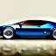 Placeholder: fullbody Drawing of classic style concept BMW M1, three quarters Front View, retro design study, classic steel wheels, toned colors, art by cheryl kelley, fit full car inside picture,16k