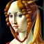 Placeholder: portrait of a beautiful woman by Sandro Botticelli style