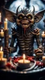 Placeholder: full body portrait of a banana werewolf gremlin star eating candles and the blood of fish on a viking ship, in the style of Giger,bokeh like f/0.8, tilt-shift lens 8k, high detail, smooth render, down-light, unreal engine, prize winning