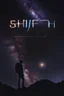 Placeholder: Supernova overlooking a city in the Milky Way galaxy with a person wearing a hat and a backpack with the Shift logo on it