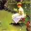 Placeholder: Bright Flowers in a Parisian garden Norman Rockwell