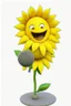 Placeholder: cheery sunflower avatar singing full body