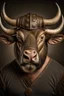 Placeholder: senile bull with viking helmet