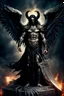 Placeholder: Samael the fallen angel, the angel of death, the avenger of sins and the seducer, warrior, demon prince, the bringer of light, who bears the Seal of Darkness, high realistic, detailed, dark fantasy,