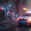 Placeholder: Cyberpunk,police car at unreal engine 5, octane render,cinema4d, dynamic lighting, 8k, redshift render, highly, hyperrealism ultra realistic, hyper realistic.