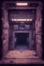 Placeholder: 2d pixel art dark environement, old abandoned human underground military bunker, use for experimentation, laboratory, alien. platform video game