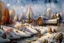 Placeholder: Winter trees elegant fantasy intricate art deco fantasy watercolor mystic Paul Klee Tim burton Yacek Yerka dee Nickerson snow winter cold season simple design